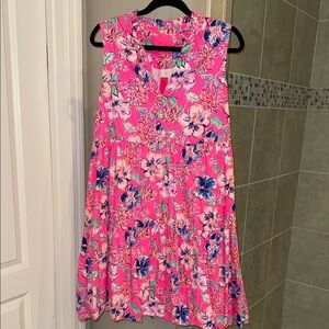 Lilly Pulitzer Novella Dress Pink Isle Last Bud Not Least Size XL New with Tag